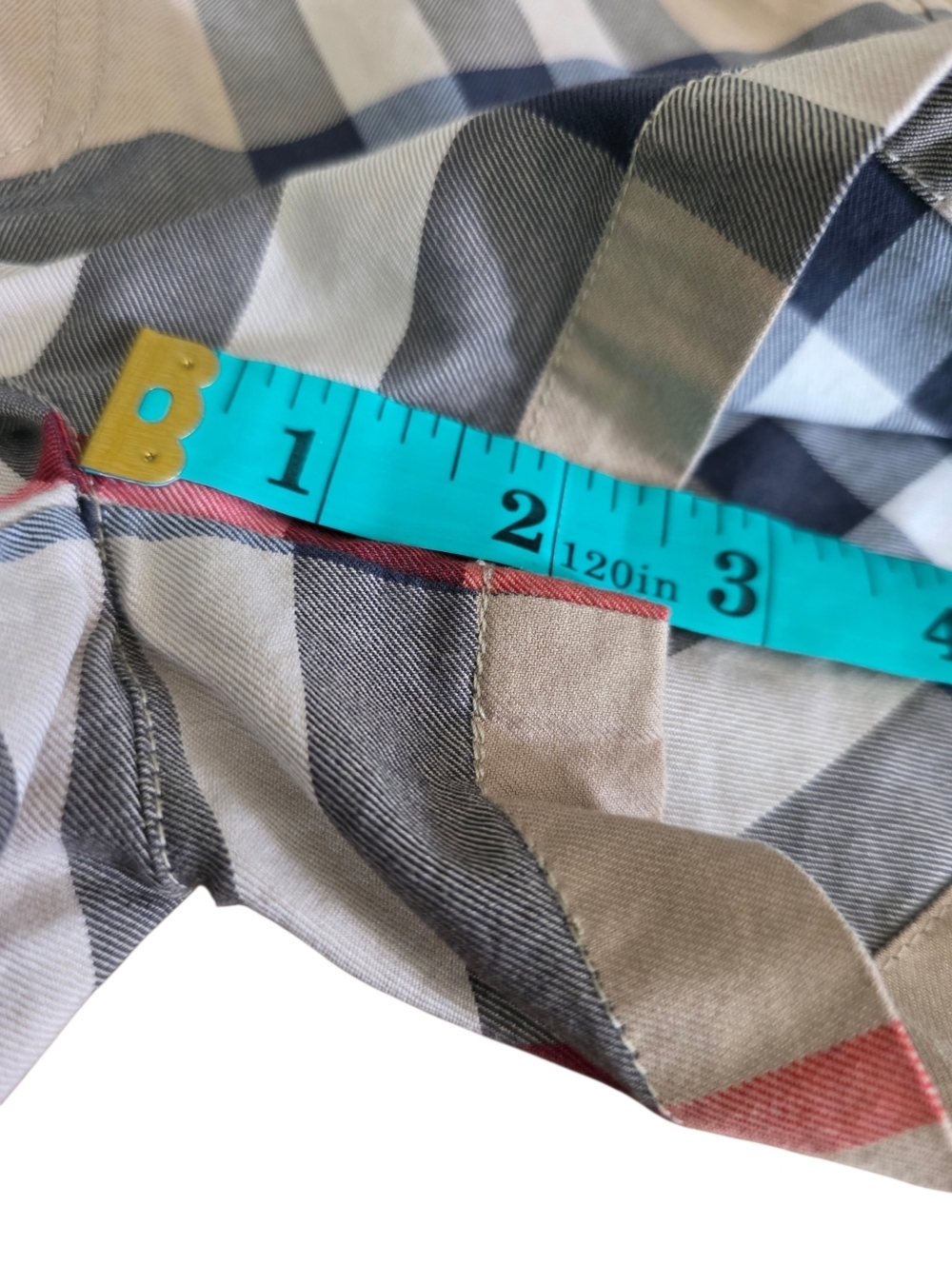 Burberry Kids Novacheck Print Beige and Black Plaid Shorts Sz 6Y - Picture 7 of 14